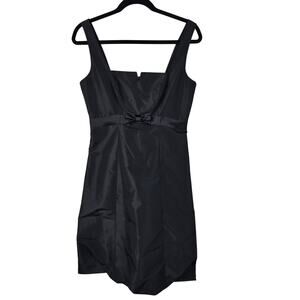 S Oliver Selection Dress Women's 6 Black Empire Waist Bow Elegant Cocktail